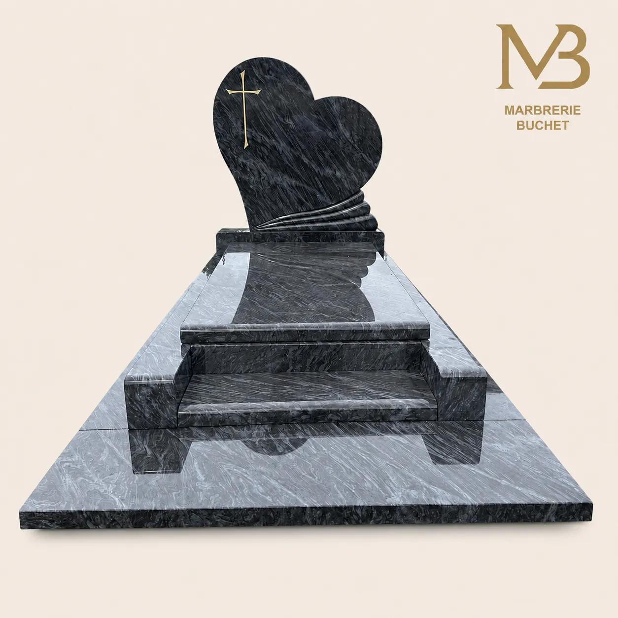Famille utilisant le configurateur 3D de la Marbrerie Buchet pour créer une pierre tombale depuis le Carembault